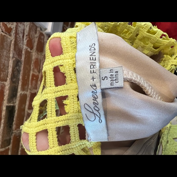 Lovers & Friends - Yellow Bellini Cutout Lace Dress - Picture 3 of 4